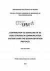 Research paper thumbnail of Contribution To Signalling Of 3d Video Streams In Communication Systems Using The Session Initiation Protocol