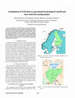 Research paper thumbnail of Assimilation of SAR data to operational hydrological runoff and snow melt forecasting model