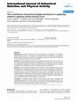 Research paper thumbnail of The contribution of preschool playground factors in explaining children's physical activity during recess