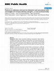 Research paper thumbnail of Patterns in sedentary and exercise behaviors and associations with overweight in 9-14-year-old boys and girls--a cross-sectional study