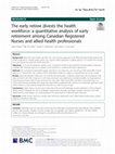 Research paper thumbnail of The early retiree divests the health workforce: a quantitative analysis of early retirement among Canadian Registered Nurses and allied health professionals