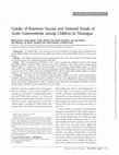 Research paper thumbnail of Uptake of Rotavirus Vaccine and National Trends of Acute Gastroenteritis among Children in Nicaragua