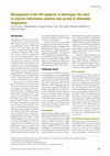 Research paper thumbnail of Management of the HIV epidemic in Nicaragua: the need to improve information systems and access to affordable diagnostics