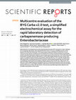 Research paper thumbnail of Multicentre evaluation of the BYG Carba v2.0 test, a simplified electrochemical assay for the rapid laboratory detection of carbapenemase-producing Enterobacteriaceae