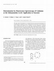 Research paper thumbnail of Determination by Fluorescence Spectroscopy of Cadmium at the Subnanomolar Level: Application to Seawater