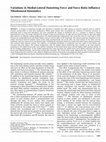 Research paper thumbnail of Variations in medial-lateral hamstring force and force ratio influence tibiofemoral kinematics