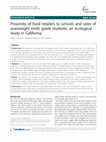 Research paper thumbnail of Proximity of food retailers to schools and rates of overweight ninth grade students: an ecological study in California