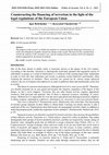 Research paper thumbnail of Counteracting the financing of terrorism in the light of the legal regulations of the European Union