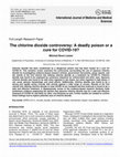 Research paper thumbnail of The chlorine dioxide controversy: A deadly poison or a cure for COVID-19