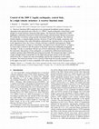 Research paper thumbnail of Control of the 2009 L'Aquila earthquake, central Italy, by a high-velocity structure: A receiver function study