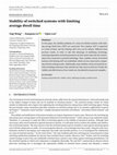 Research paper thumbnail of Stability of switched systems with limiting average dwell time