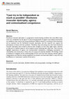 Research paper thumbnail of ‘I just try to be independent as much as possible’: Duchenne muscular dystrophy, agency and contextualised competence