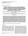 Research paper thumbnail of Genetic relationships among alfalfa gemplasms resistant to common leaf spot and selected Chinese cultivars assessed by sequence-related amplified polymorphism (SARP) markers