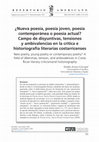 Research paper thumbnail of ¿Nueva poesía, poesía joven, poesía contemporánea o poesía actual? Campo de disyuntivas, tensiones y ambivalencias en la crítica e historiografía literarias costarricenses