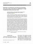 Research paper thumbnail of Deposition and Electrical and Structural Properties of La0.6Sr0.4CoO3 Thin Films for Application in High-Temperature Electrochemical Cells