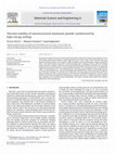 Research paper thumbnail of Thermal stability of nanostructured aluminum powder synthesized by high-energy milling