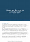 Research paper thumbnail of Corporate Governance for Sustainability