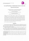 Research paper thumbnail of Law and Psychology, Complementary Sciences in the Latin American Oral System