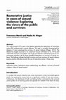 Research paper thumbnail of Restorative justice in cases of sexual violence