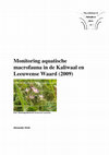 Research paper thumbnail of Monitoring aquatische macrofauna in de Kaliwaal en Leeuwense Waard (2010)