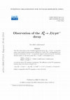 Research paper thumbnail of Observation of the Λ b → J/ψ pπ - Decay