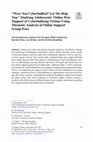 Research paper thumbnail of “Were You Cyberbullied? Let Me Help You.” Studying Adolescents’ Online Peer Support of Cyberbullying Victims Using Thematic Analysis of Online Support Group Fora