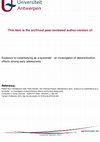 Research paper thumbnail of Exposure to cyberbullying as a bystander: An investigation of desensitization effects among early adolescents