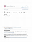 Research paper thumbnail of Effect of Stimulus Presentation Time on Visual Search Processes