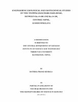 Research paper thumbnail of ENGINEERING GEOLOGICAL AND GEOTECHNICAL STUDIES OF THE TINPIPLE-BANCHARE DADA ROAD, BETWEEN Km 0+000 AND Km 8+300, CENTRAL NEPAL, LESSER HIMALAYA