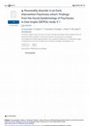 Research paper thumbnail of Personality disorder in an Early Intervention Psychosis cohort: Findings from the Social Epidemiology of Psychoses in East Anglia (SEPEA) study v1 (protocols.io.bf3hjqj6)