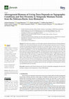 Research paper thumbnail of Aboveground Biomass of Living Trees Depends on Topographic Conditions and Tree Diversity in Temperate Montane Forests from the Slătioara-Rarău Area (Romania)