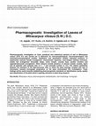 Research paper thumbnail of Pharmacognostic Investigation of Leaves of Mitracarpus vilosus (S.W.) D.C