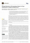 Research paper thumbnail of Overlap Detection in 2D Amorphous Shapes for Paper Optimization in Digital Printing Presses