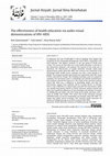 Research paper thumbnail of The effectiveness of health education via audio-visual demonstrations of HIV-AIDS