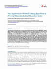 Research paper thumbnail of The Application of NIOSH Lifting Equation to Prevent Musculoskeletal Disorder Risks