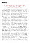 Research paper thumbnail of O părere: 100+ ani de publicistică libertară în România