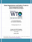 Research paper thumbnail of Doha Negotiations and India's Trade in Environmental Goods: Analysis of Implication on the NAMA Sectoral Proposal of 2008