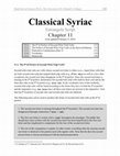 Research paper thumbnail of Classical Syriac Grammar - Chapter 11