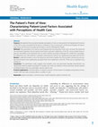 Research paper thumbnail of The Patient's Point of View: Characterizing Patient-Level Factors Associated with Perceptions of Health Care