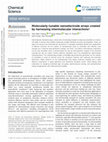 Research paper thumbnail of Molecularly-tunable nanoelectrode arrays created by harnessing intermolecular interactions