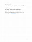 Research paper thumbnail of Sampling Error: Impact on the Quantitative Analysis of Nanoparticle-Based Surface-Enhanced Raman Scattering Immunoassays