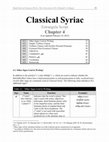 Research paper thumbnail of Classical Syriac Grammar - Chapter 4