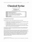 Research paper thumbnail of Classical Syriac Grammar - Chapter 6