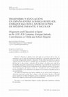 Research paper thumbnail of Higienismo y educación en España entre los siglos XIX-XX. Enrique Salcedo, aportaciones de higiene infantil y escolar