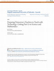 Research paper thumbnail of Preparing Tomorrow\u27s Teachers to Teach with Technology: Getting Past \u3ci\u3eGo\u3c/i\u3e in Science and Mathematics