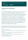 Research paper thumbnail of Biosecurity in Aquaculture