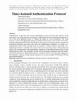 Research paper thumbnail of Time-assisted authentication protocol