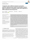 Research paper thumbnail of Comparative study of different chemistries and particle properties, high‐performance liquid chromatography stationary phases in separation of escitalopram oxalate and its impurities in different pharmaceutical dosage forms