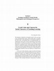 Research paper thumbnail of Covid Crisis and Concern for Social Character of Teaching learning in the edited book Teaching Learning and the Virtual World