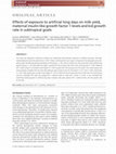 Research paper thumbnail of Effects of exposure to artificial long days on milk yield, maternal insulin-like growth factor 1 levels and kid growth rate in subtropical goats